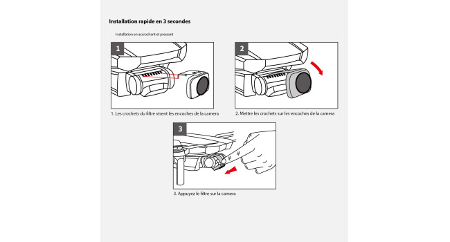 Kase filtre ND64 polarisé pour DJI Mavic Mini series ND64 polarisé